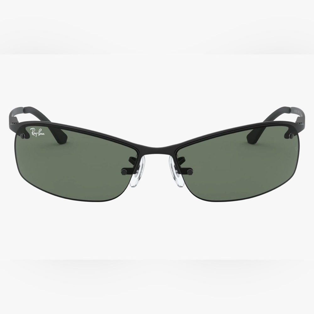 Ray-Ban RB3179 Metal Rectangular Sunglasses (Black)
